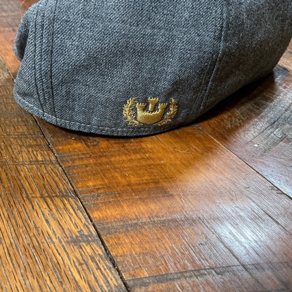 Goorin Bros Gray Wool Blend Newsboy Cap Brown Suede Brim Size Large - Picture 2 of 4